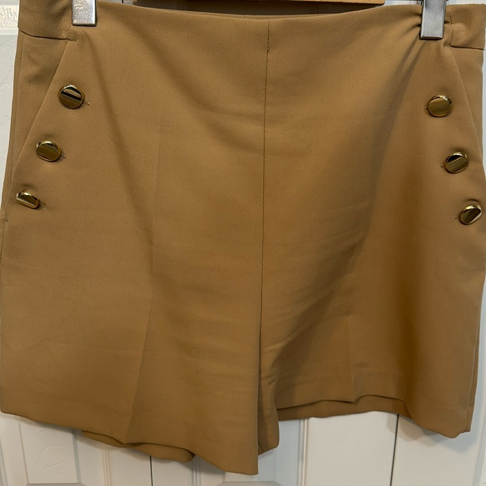 Zara high waisted military shorts